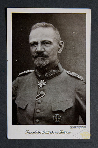 German WWI Postcard of General Max von Gallwitz