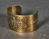 US West Point USMA Cuff Bracelet Made for Brigadier General David Herdman Cameron