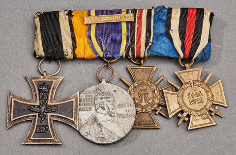 WWI German 4 Medal Bar
