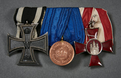 German WWI Three Medal Bar
