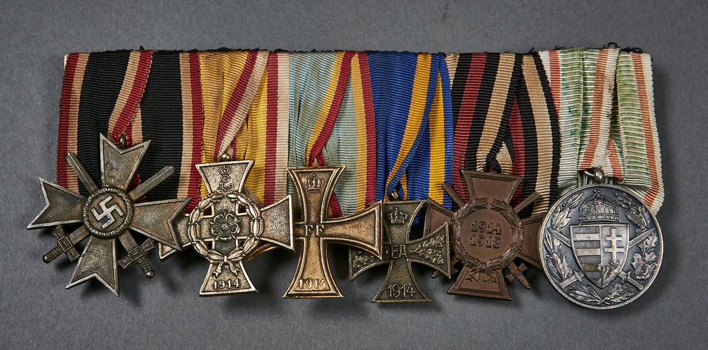 Ww1 Ww2 German Medal Bar Of 6 Awards Civil Service Faithful Service