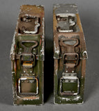 German WWII MG/34 Set of 2 Ammo Boxes with Camo Finish