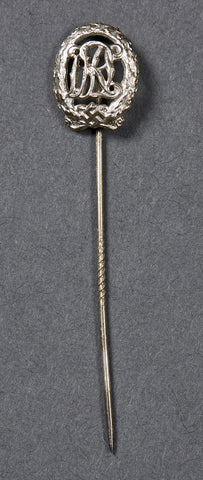 German WWII DRL Sports Award in Silver Stick Pin