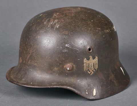 WWII German Army Model 1940 Single Decal Helmet