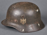 WWII German Army Model 1940 Single Decal Helmet