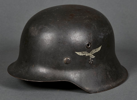 WWII German Luftwaffe Model 1942 Single Decal Helmet
