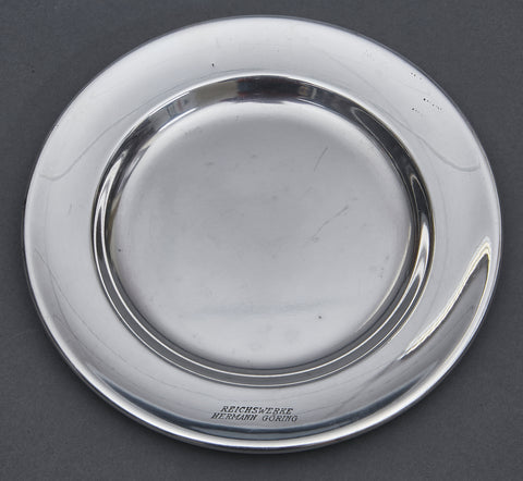 Wellner German WWII Silver Plate from “Reichswerke Hermann Göring”