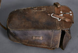 German WW2 Heavy Leather Saddle Bag