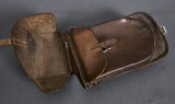 German WW2 Heavy Leather Saddle Bag