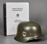 German WWII Documented Model 35 Double Decal SS Helmet