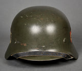 German WWII Documented Model 35 Double Decal SS Helmet