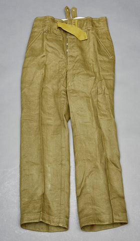WW2 German Army Tropical Straight Legged Trousers