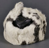 WWII German Waffen SS Special Leather Rabbit Fur Cap