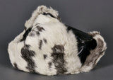 WWII German Waffen SS Special Leather Rabbit Fur Cap