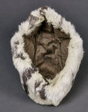 WWII German Waffen SS Special Leather Rabbit Fur Cap