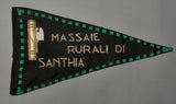 Italian Fascist WWII Massaie Rurali Pennant for Santhia