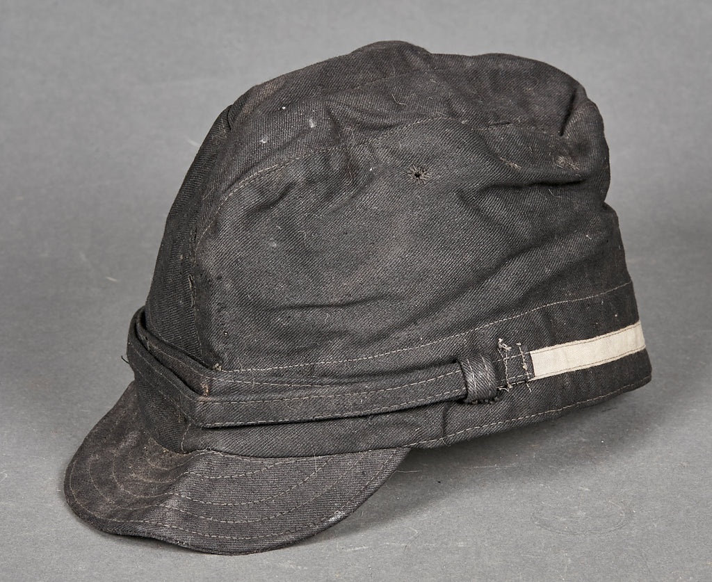 帽子 SHISHIKUI VAKT. HIYOKE / NAVY WWII Japanese IJN Navy First Type Officer field cap Blue