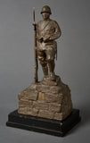 Japanese WWII Statue with Presentation Plaque