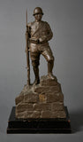 Japanese WWII Statue with Presentation Plaque