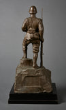 Japanese WWII Statue with Presentation Plaque