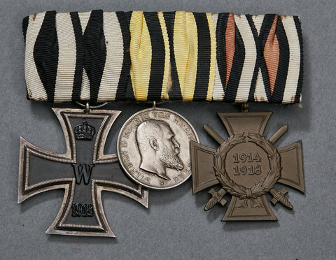 WWI German Three Medal Bar