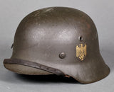 RARE, Very Late War Model 1942 German Army "Double Decal" Helmet