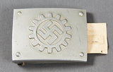 Third Reich DAF Belt Buckle with Paper RZM Tag